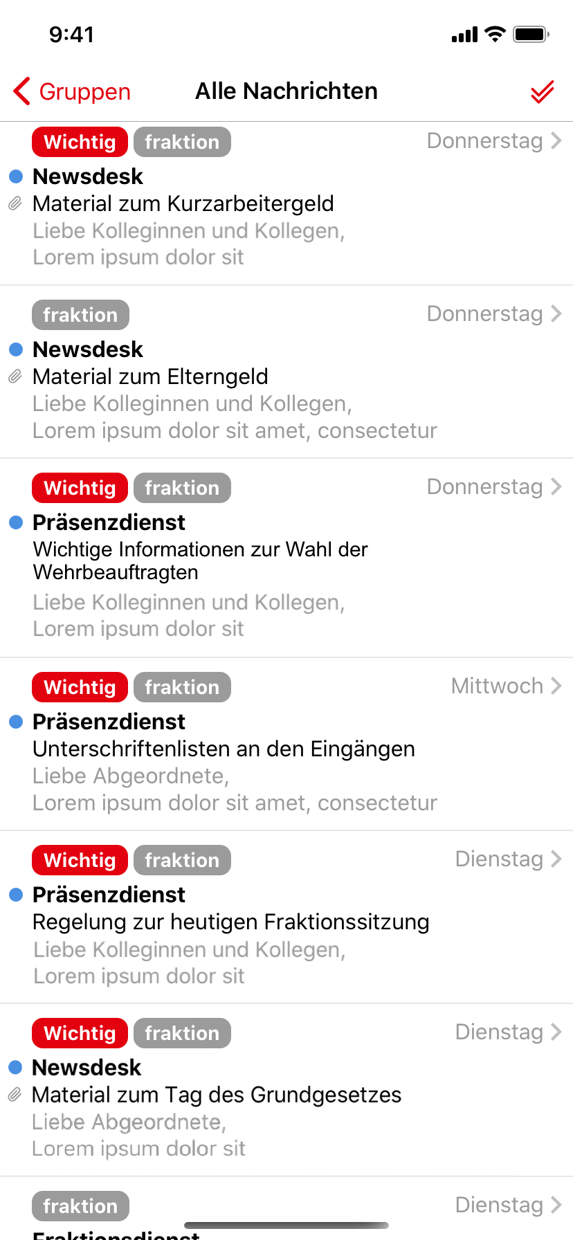 SPD Bundestagsfraktion Info App iPhone