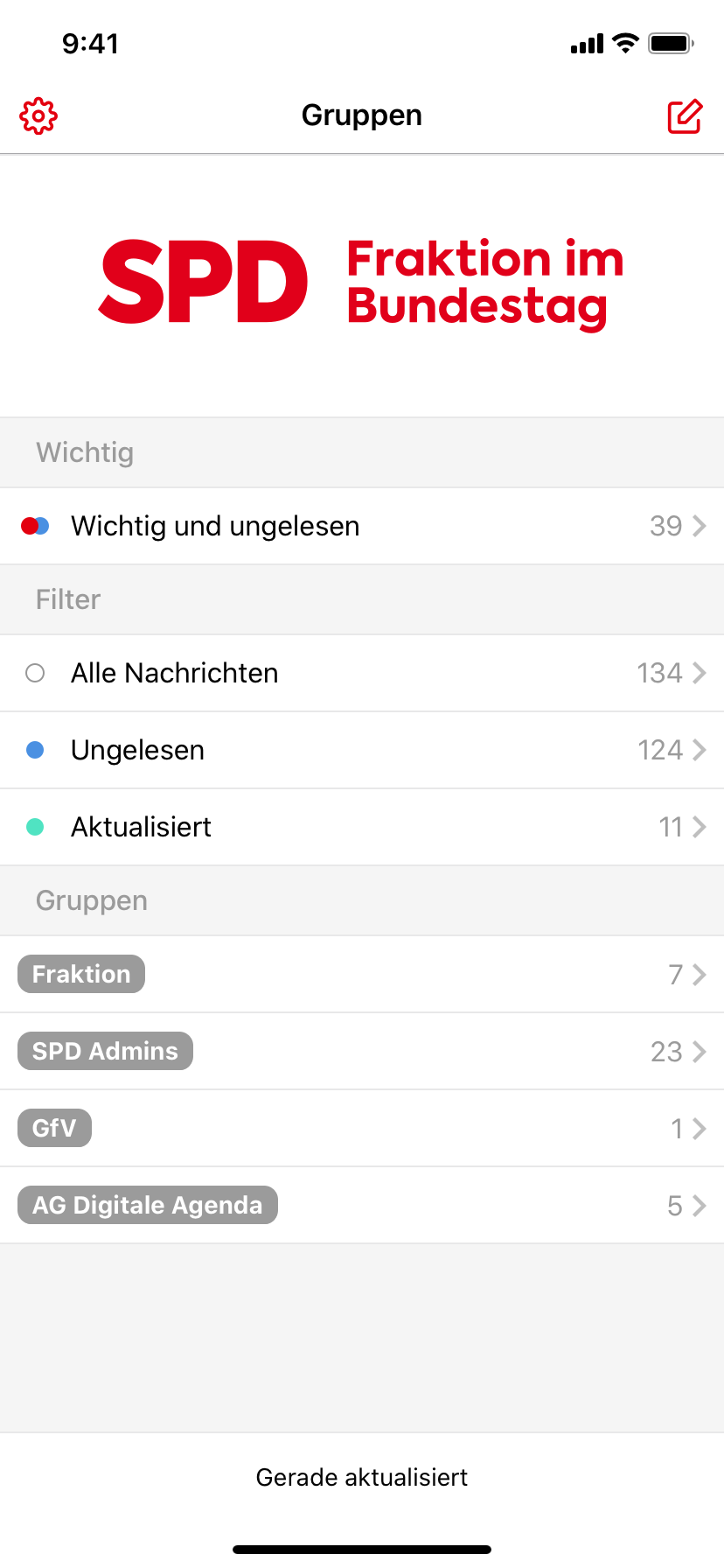 SPD Bundestagsfraktion Info App Phone